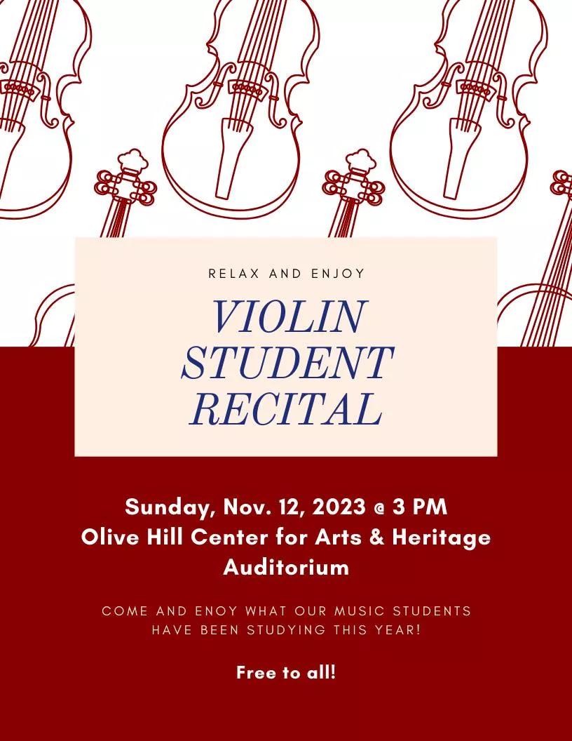 Student Violin Recital – Nov. 12, 2023